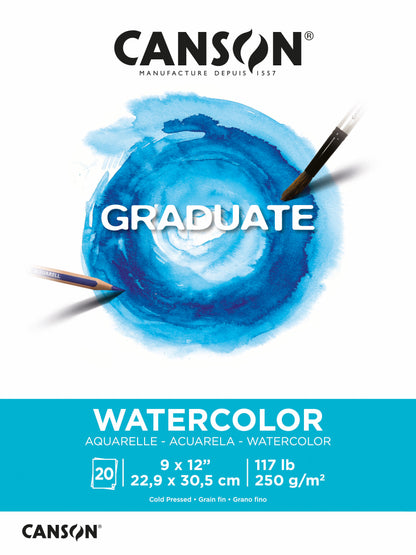 Canson Graduate Watercolour Pad 9"x12"
