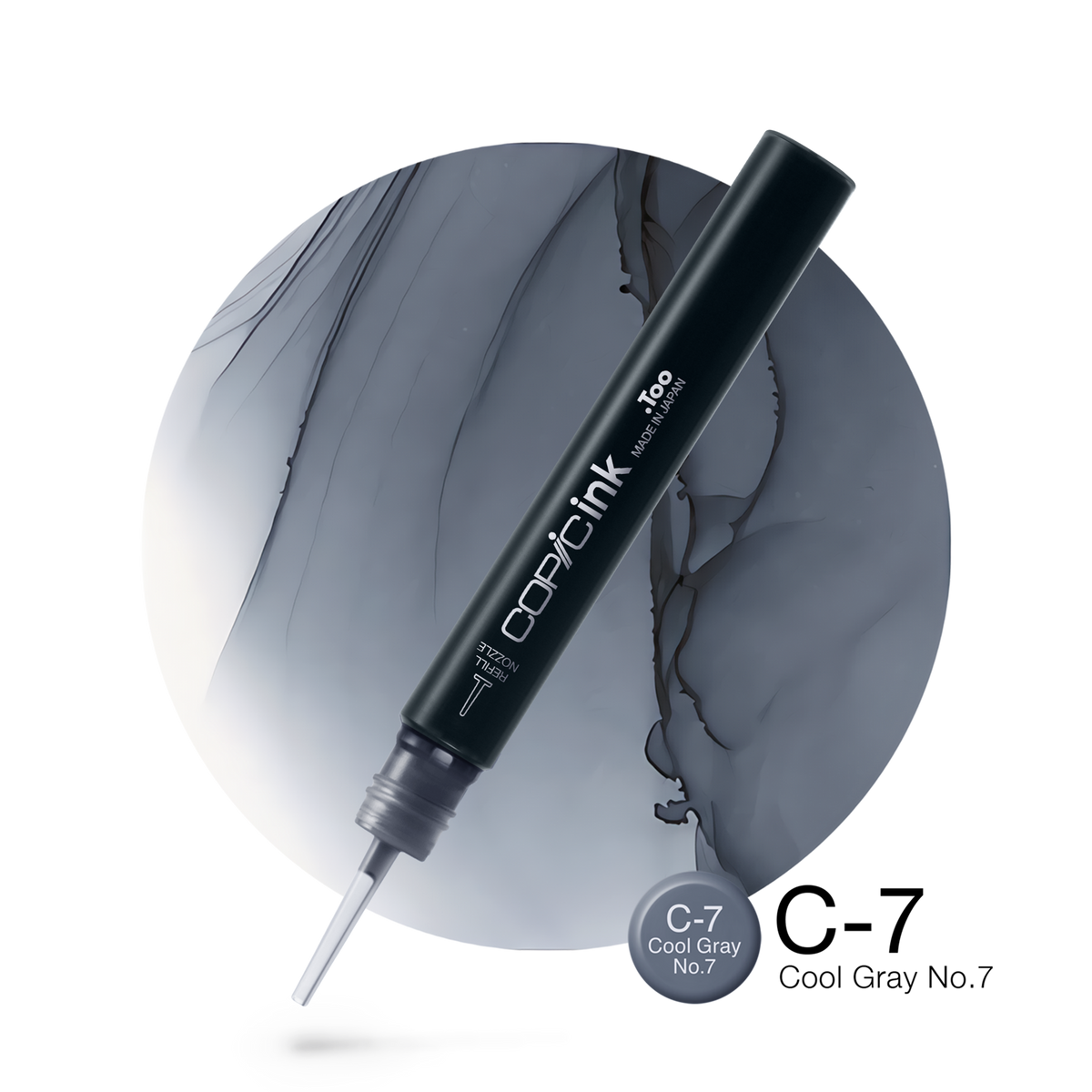 Copic Ink refill 12ml – C7 Cool Gray #7