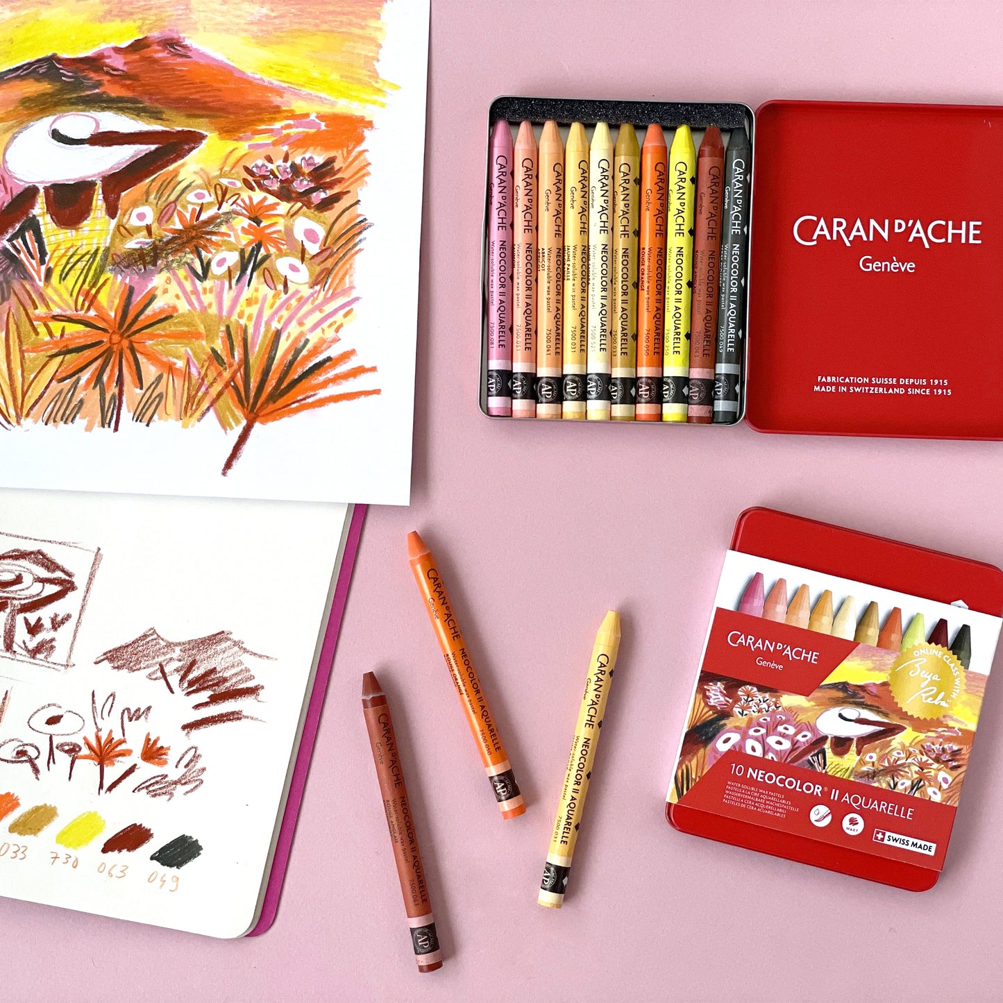 Caran d'Ache Neocolor II - Beya Rebai Warm Set of 10 - Discontinued