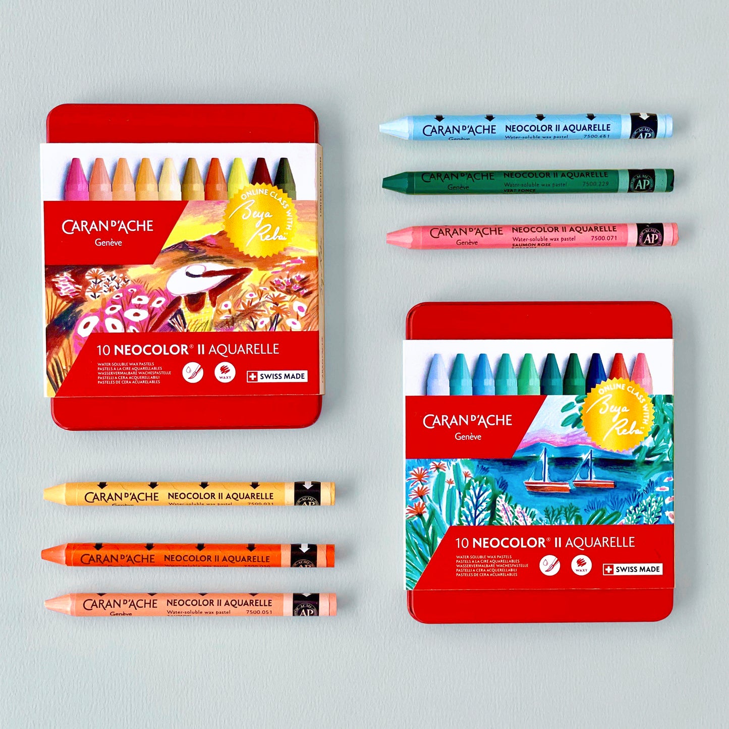 Caran d'Ache Neocolor II - Beya Rebai Warm Set of 10 - Discontinued