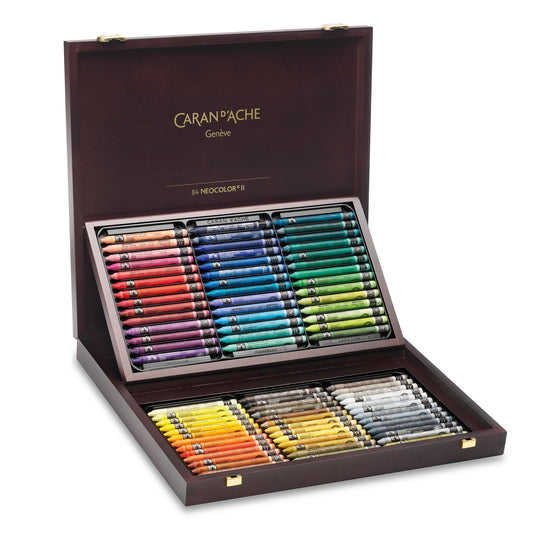 Caran d'Ache Neocolor II Wooden Box Set Assortment (Special Order) Set of 84