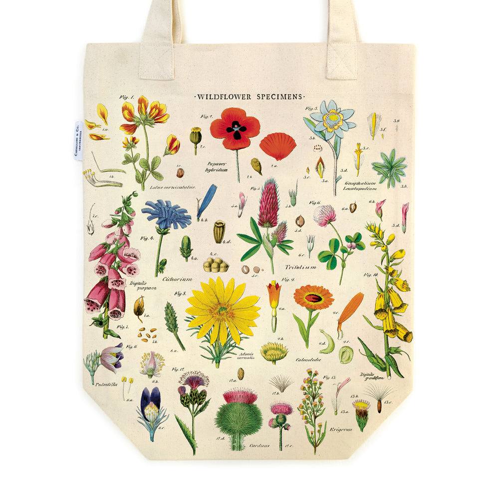 Cavallini Vintage Inspired Tote Bag - Wildflowers