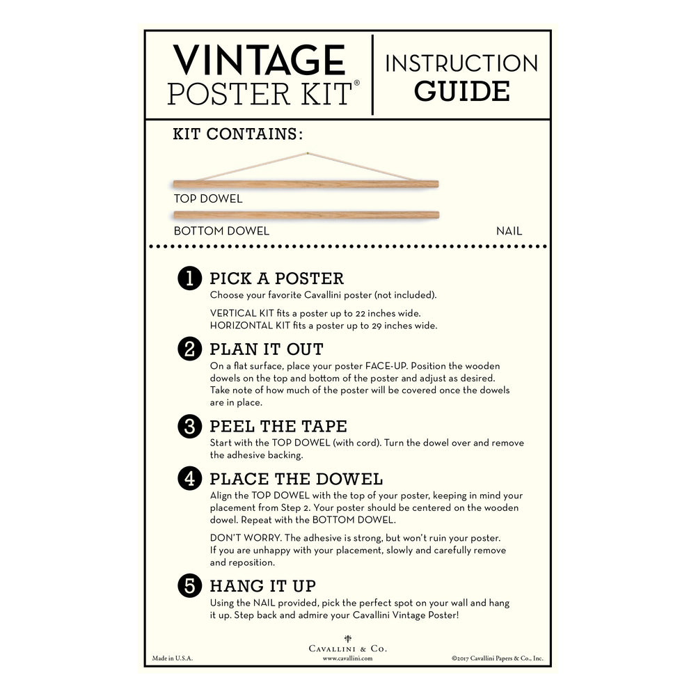 Cavallini Vintage Poster Kit - Horizontal