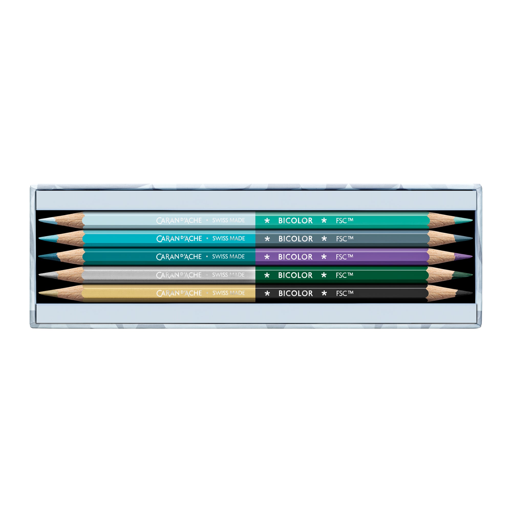 Caran d'Ache Alpine Frost Bicolor Pencil - Set of 9 (18 Colours