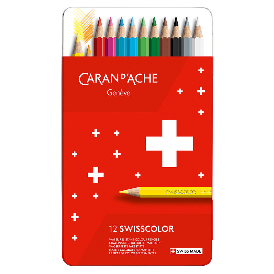 Swisscolor Colour Pencil Set of 12 - Metal tin