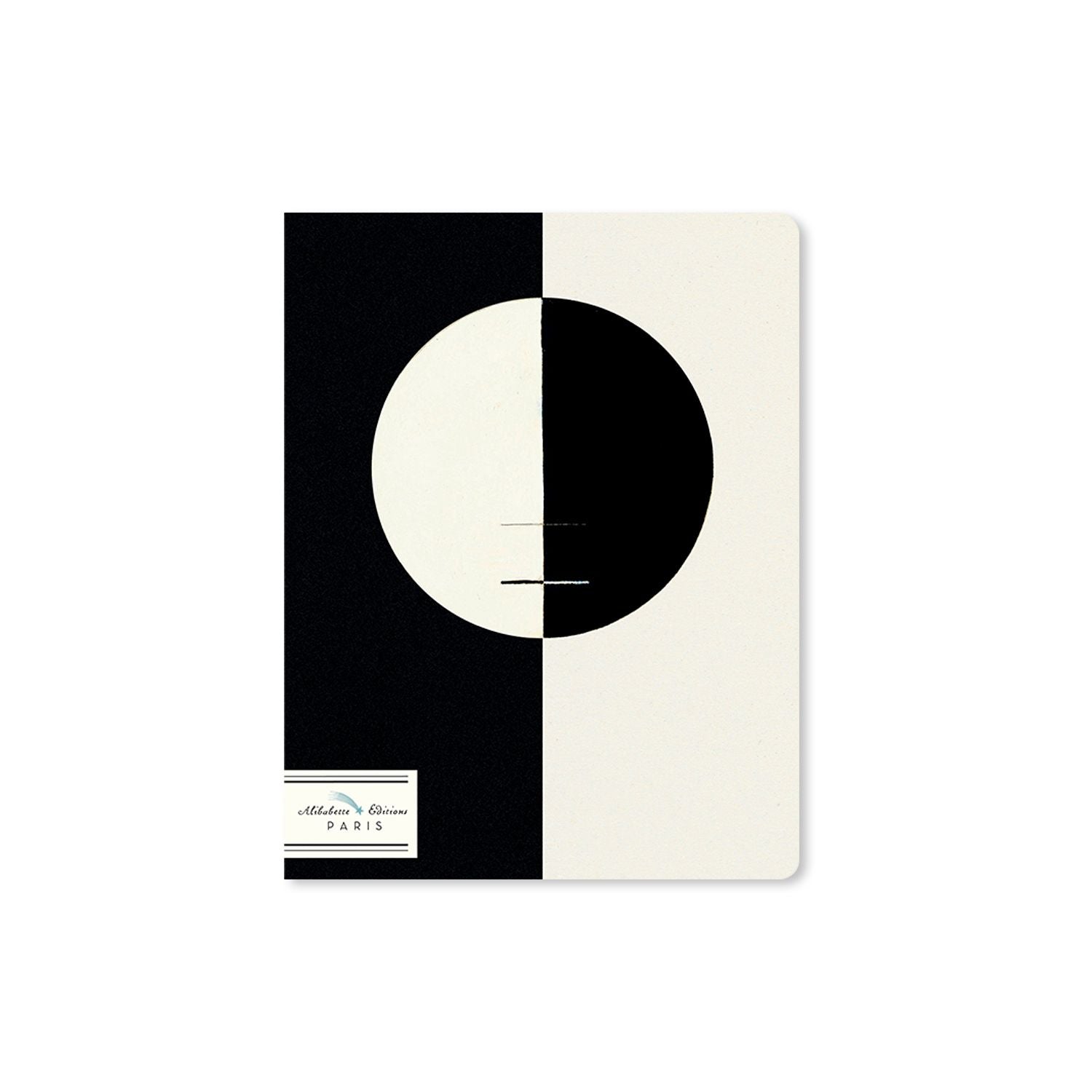 Alibabette lined journal, Black and White cover, front