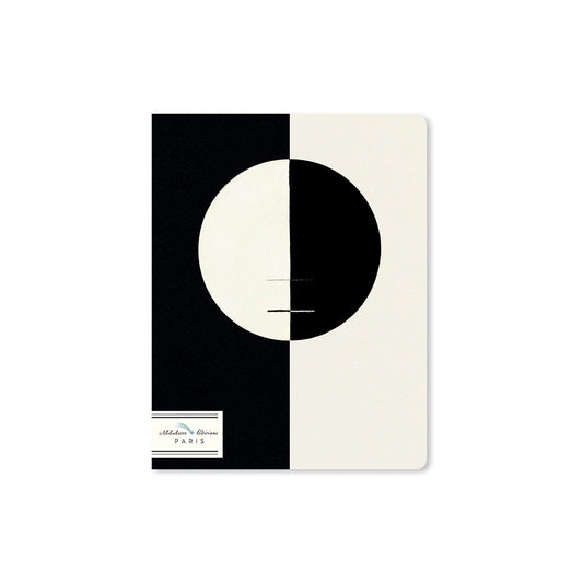 Alibabette lined journal, Black and White cover, front