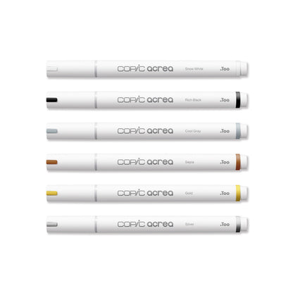 COPIC acrea Paint Marker 6 Colors Set Essentials