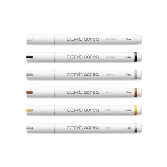 COPIC acrea Paint Marker 6 Colors Set Essentials