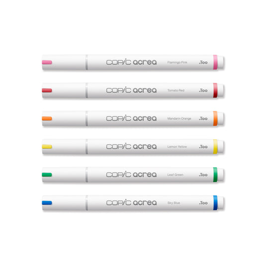 COPIC acrea Paint Marker 6 Colors Set Vivid