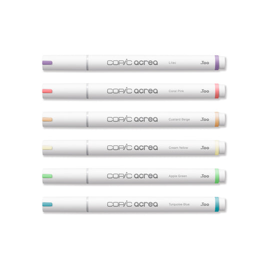 COPIC acrea Paint Marker 6 Colors Set Light