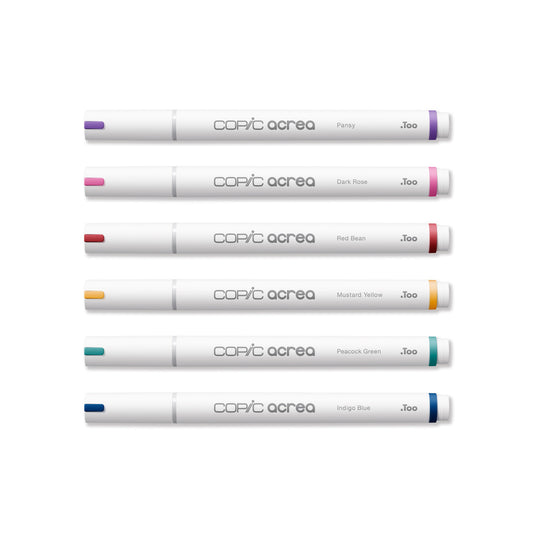 COPIC acrea Paint Marker 6 Colors Set Deep
