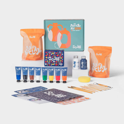 Sculpd Pottery Kit with Paint - Classic Tones