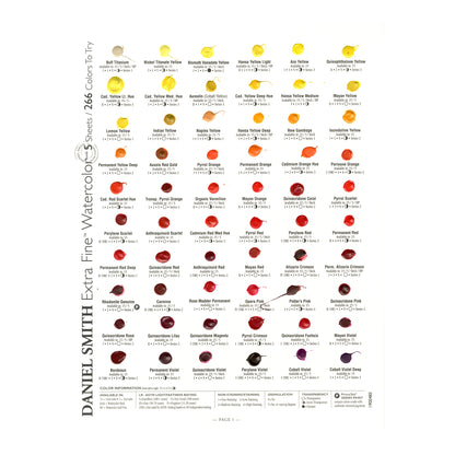 Daniel Smith Extra Fine Watercolor Dot Card - 266 Watercolour + 22 Gouache