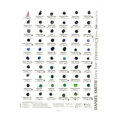Daniel Smith Extra Fine Watercolor Dot Card - 266 Watercolour + 22 Gouache
