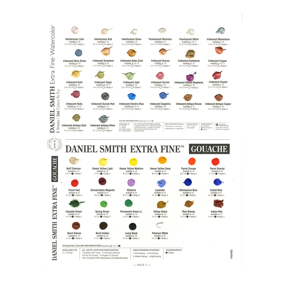 Daniel Smith Extra Fine Watercolor Dot Card - 266 Watercolour + 22 Gouache