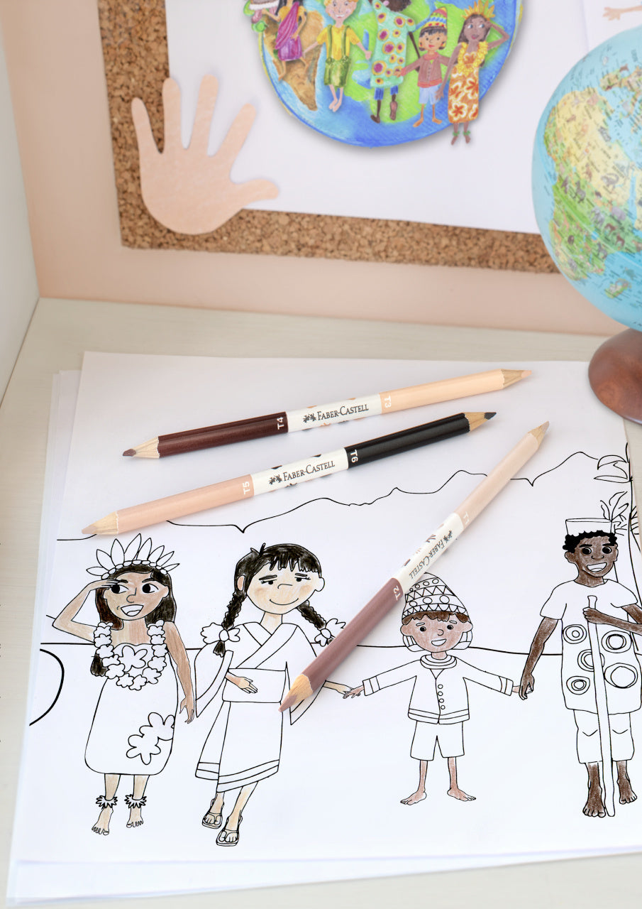 Faber-Castell Children of the World - Color Pencils in Skin Colours - Set of 3 - Clearance