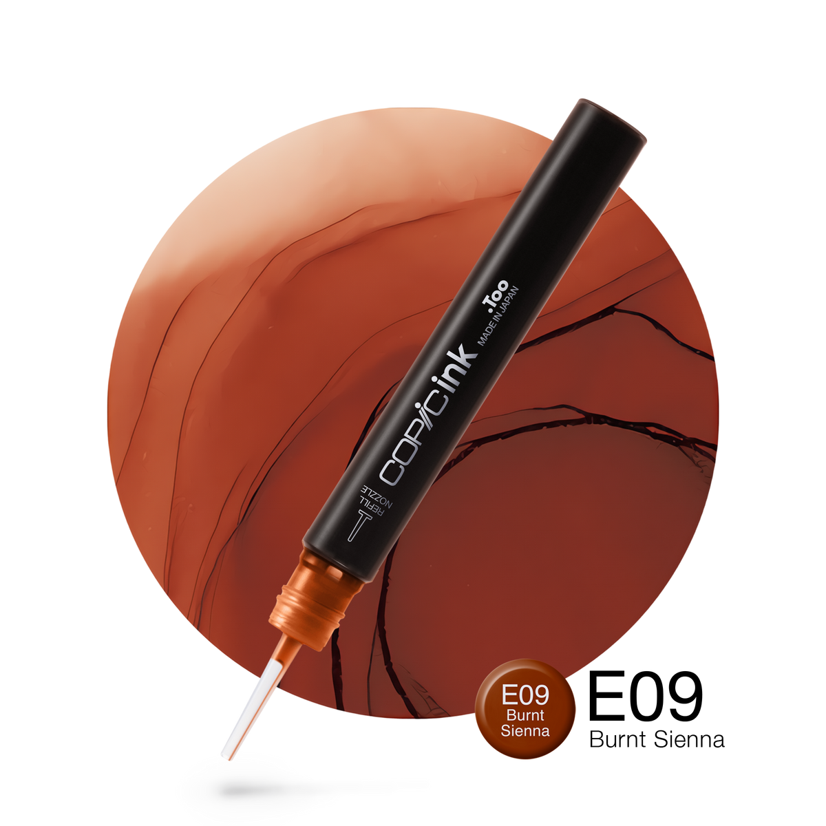 Copic Ink refill 12ml – E09 Burnt Sienna