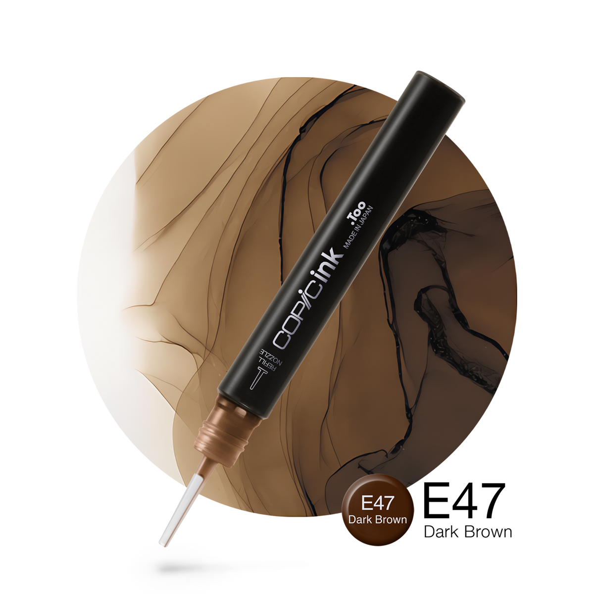 Copic Ink refill 12ml – E47 Dark Brown