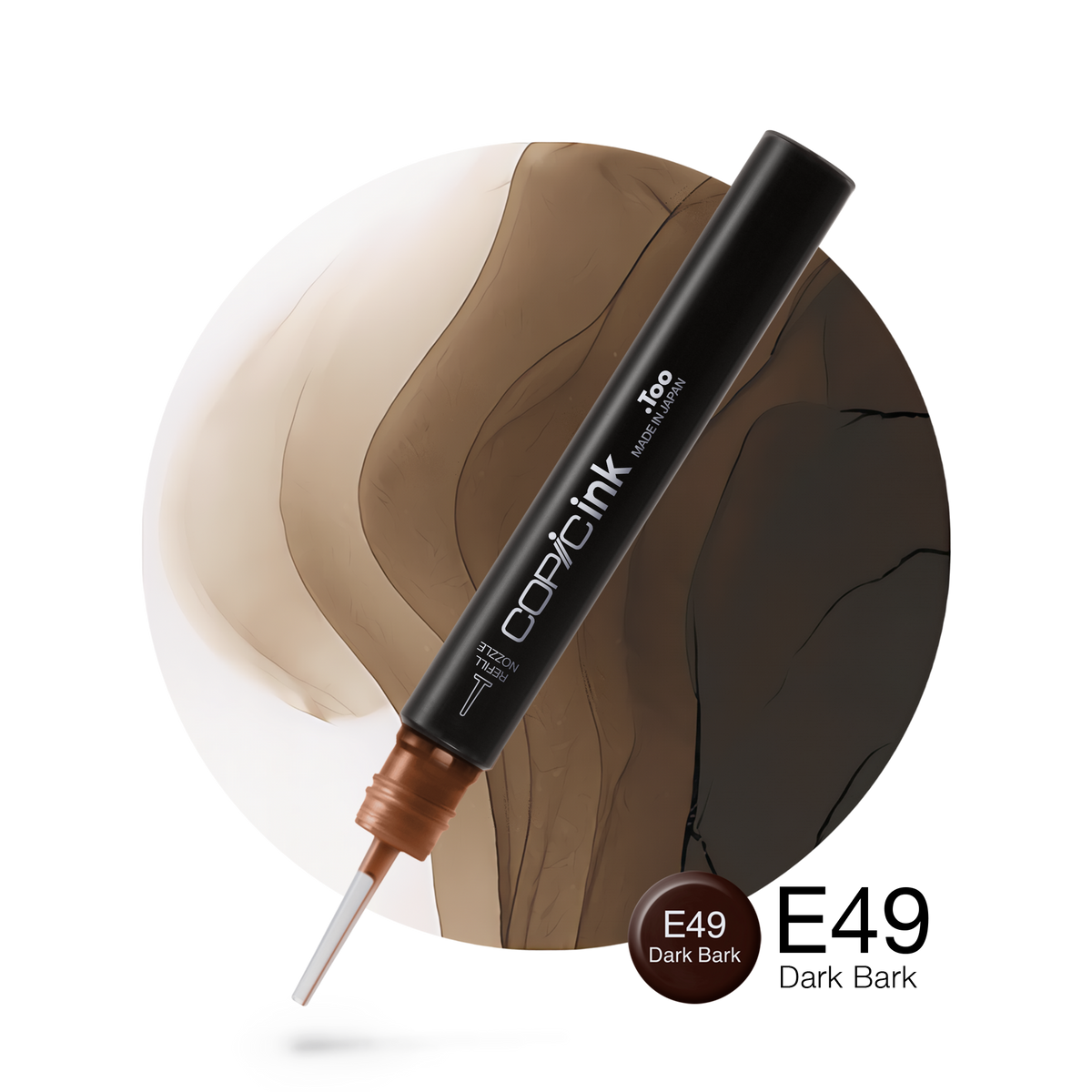 Copic Ink refill 12ml – E49 Dark Bark