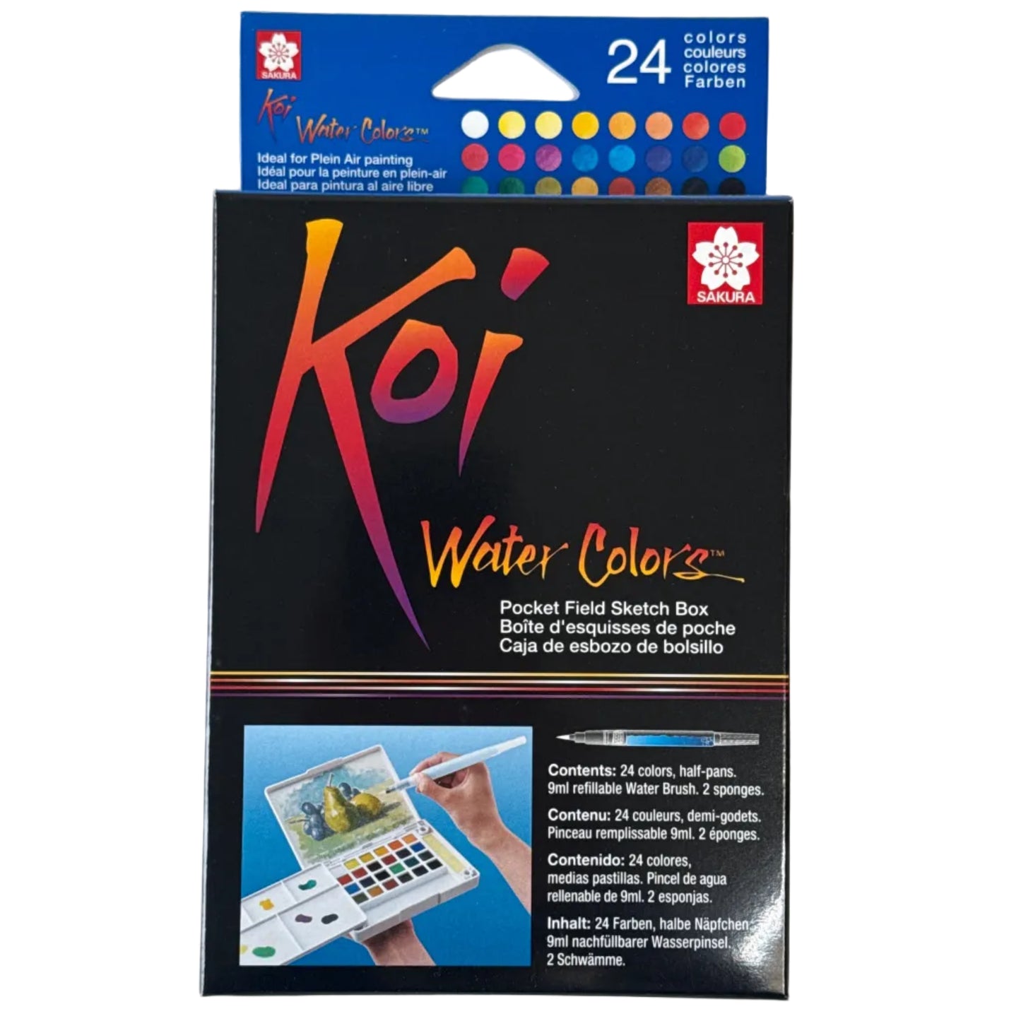 Sakura Koi Water Colors Pocket Field Sketch Box Set of 24