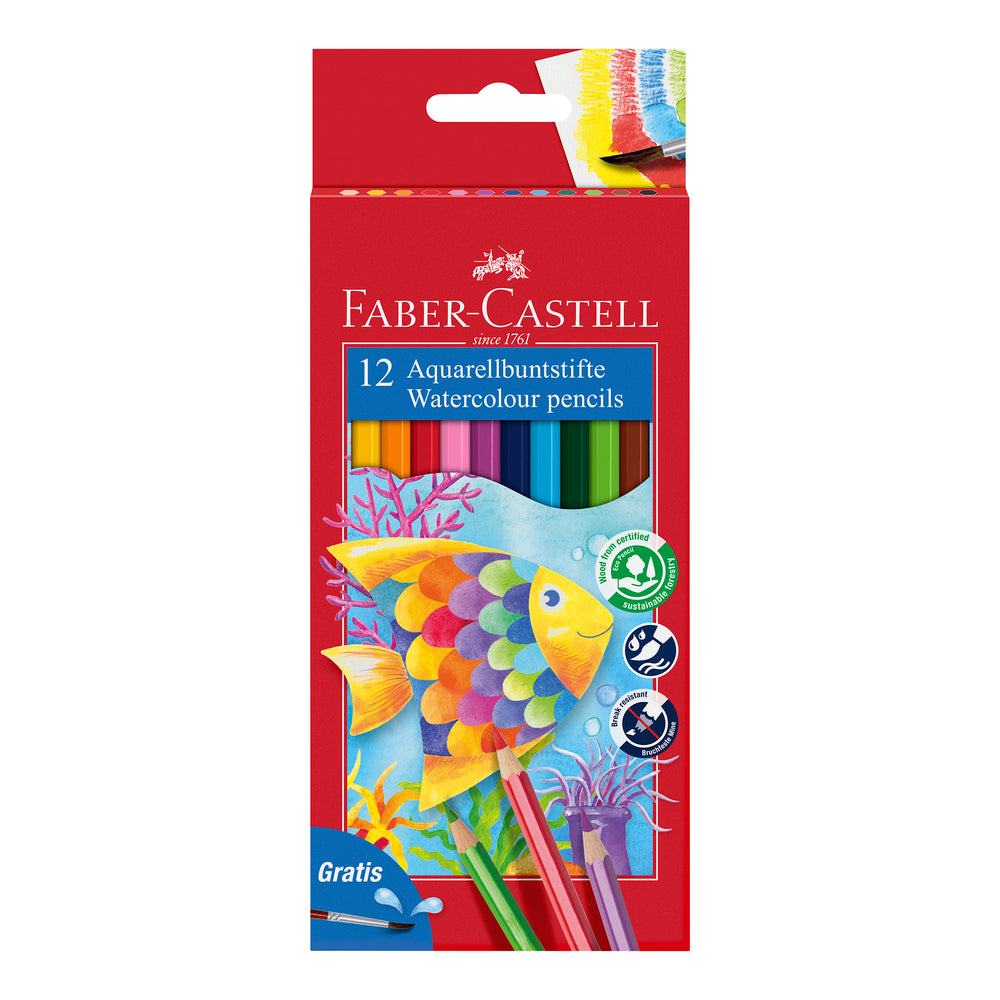 Faber-Castell Red Label Watercolour Pencil Set of 12