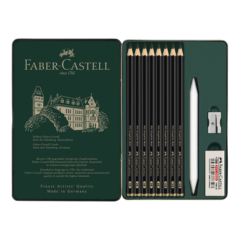 Faber-Castell PITT Graphite Matt Pencils - Set of 11