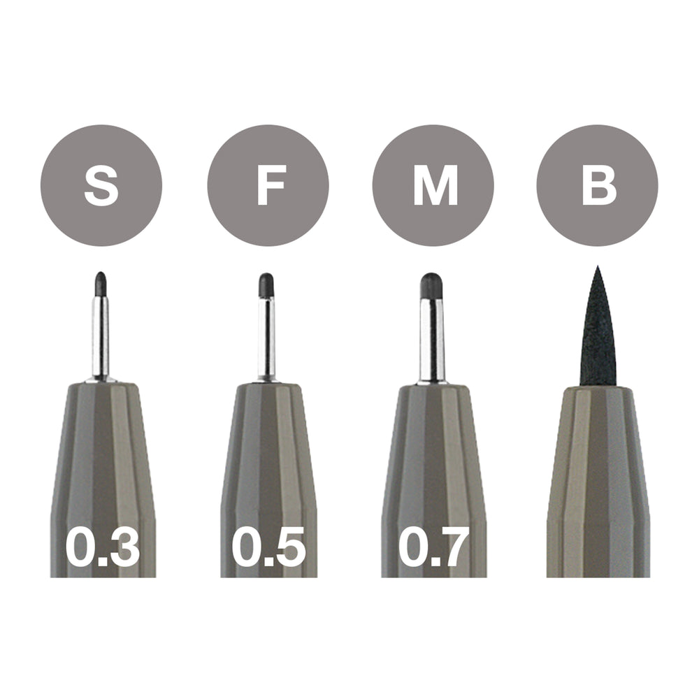 Faber-Castell PITT Artist Pen Set - Set Warm Grey IV Set of 4