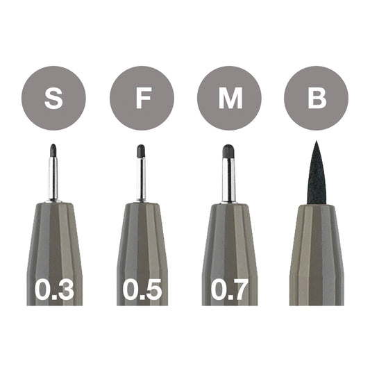 Faber-Castell PITT Artist Pen Set - Set Warm Grey IV Set of 4
