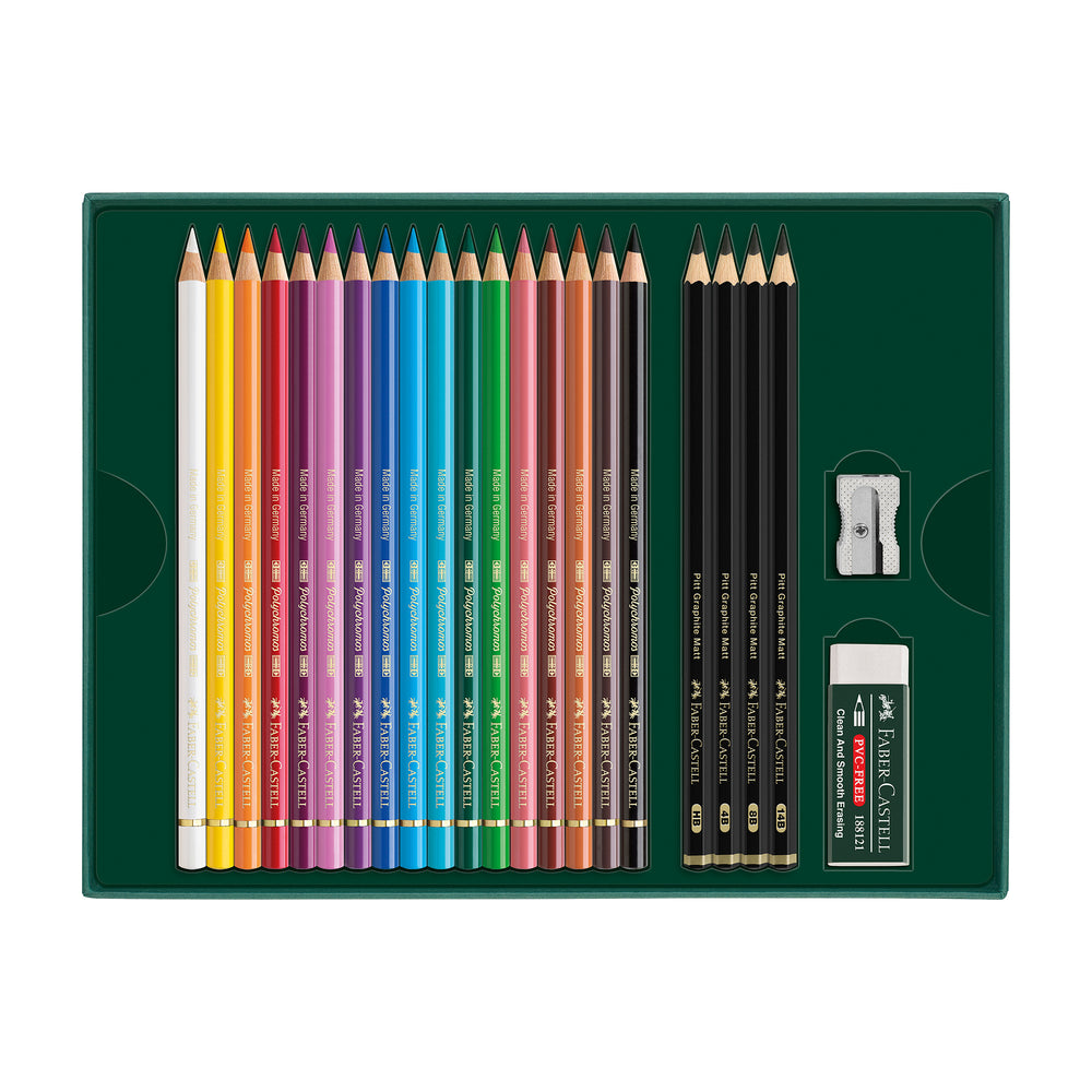 Faber-Castell Polychromos & Pitt Graphite Matte Gift Set of 23