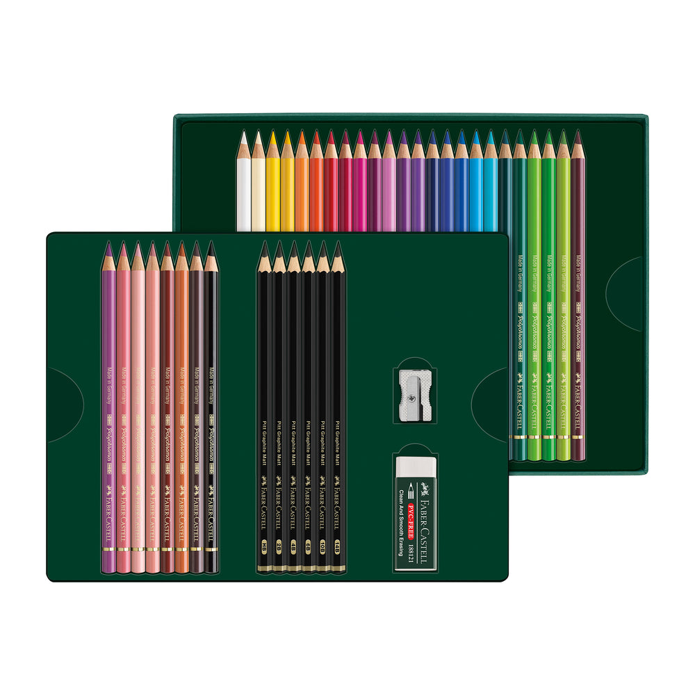 Faber-Castell Polychromos & Pitt Graphite Matte Gift Set of 40