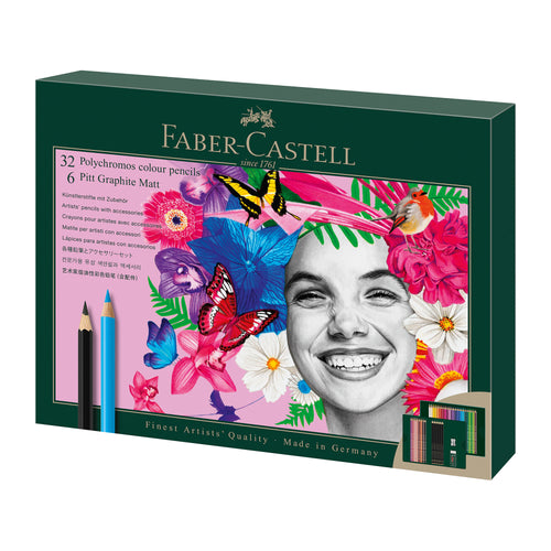 Faber-Castell Polychromos & Pitt Graphite Matte Gift Set of 40