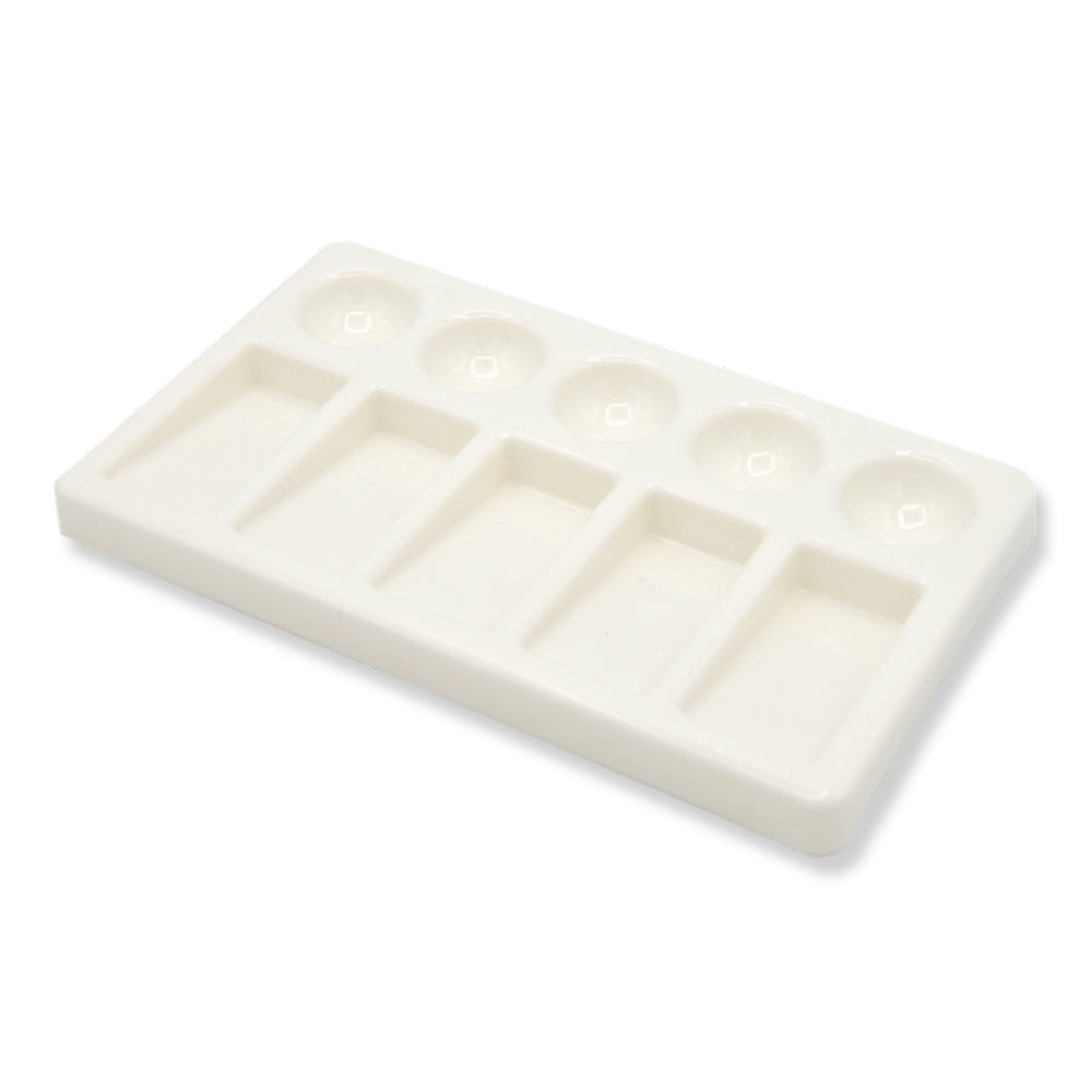 10 Well Plastic Palette - 5 Round Wells & 5 Slant Wells - Clearance