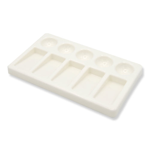 10 Well Plastic Palette - 5 Round Wells & 5 Slant Wells - Clearance