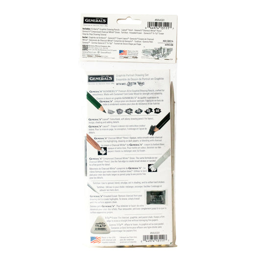General Pencil Graphite Portrait Drawing Set with Justin Maas