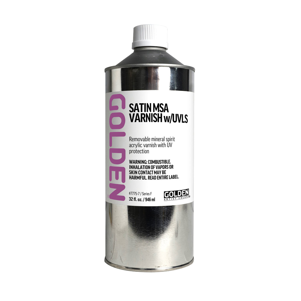 GOLDEN MSA Satin Varnish w/UVLS - 32oz