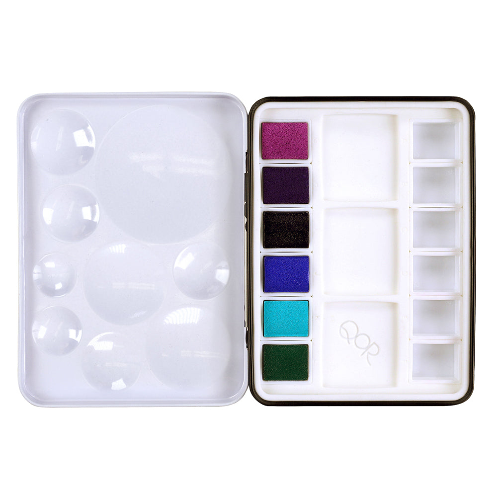 QoR Watercolor Mini Half Pan Granulators Set of 6