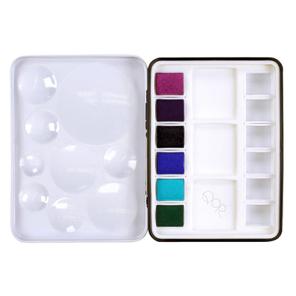 QoR Watercolor Mini Half Pan Granulators Set of 6