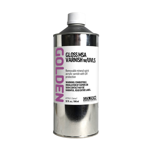GOLDEN MSA Gloss Varnish w/UVLS - 32oz