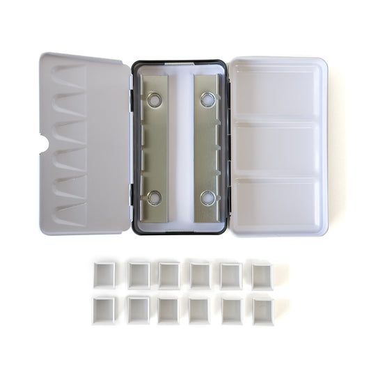 GWP: Empty Metal Watercolour Case with Half Pans