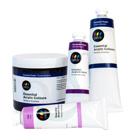 Opus Essential Acrylic Colours on a white background