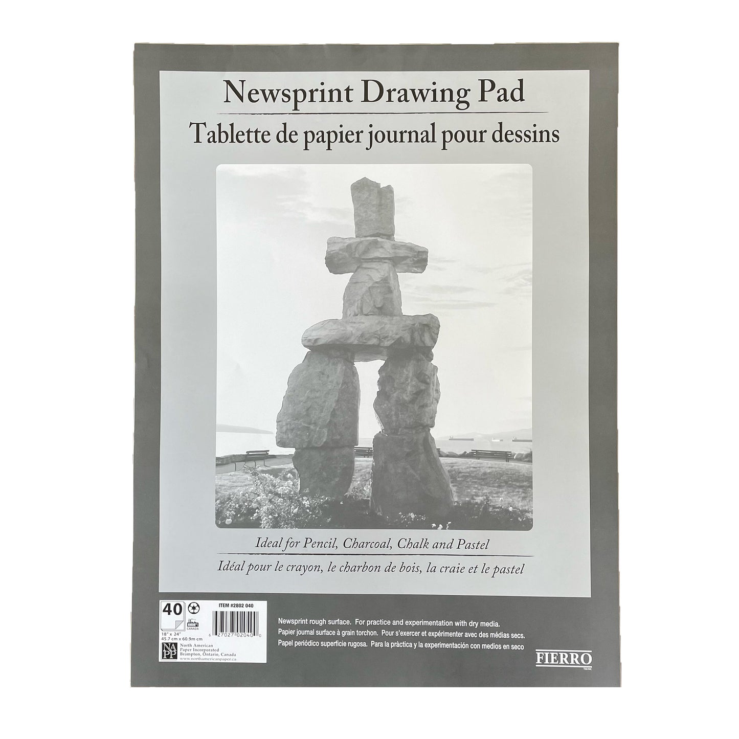 Newsprint Paper Pad - 18" x 24" - 40 sheets
