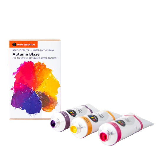 Opus Essential Acrylic Limited Edition Trio - Autumn Blaze - Set of 3 x 60ml Tubes