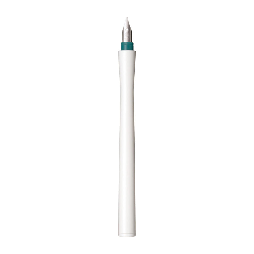 Sailor Hocoro Dip Pen - White Barrel with 1.0mm Calligraphy Nib (Dark Green)