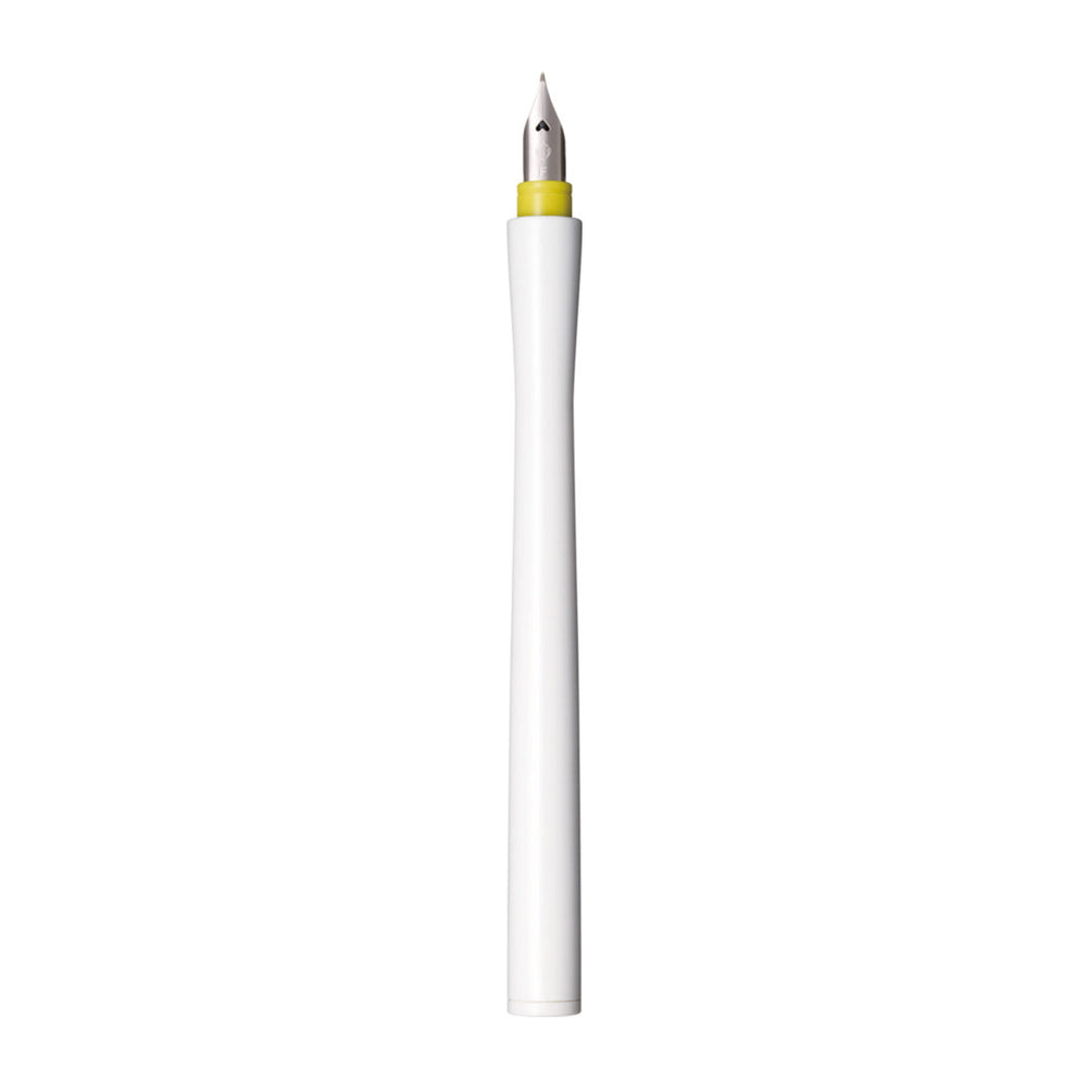 Sailor Hocoro Dip Pen - White Barrel with Fude Nib (Yellow)