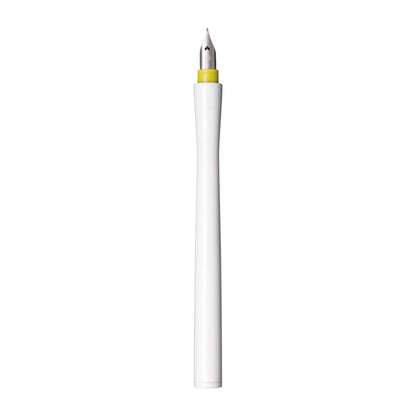 Sailor Hocoro Dip Pen - White Barrel with Fude Nib (Yellow)