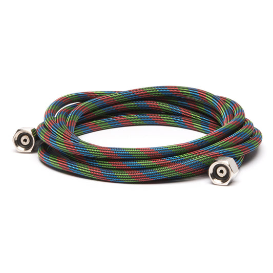 Iwata Braided Nylon Air Hose with Two 1/4" Fittings - 10ft