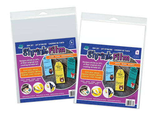 Grafix Clear Shrink Film Pack of 6 - 8.5" x 11"