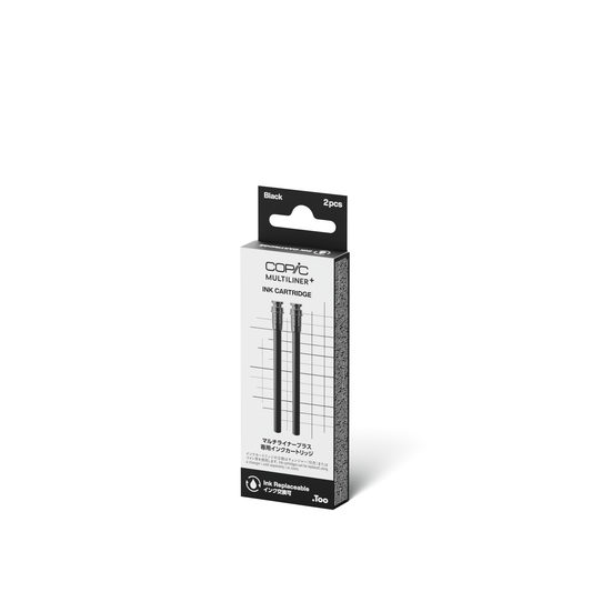 COPIC Multiliner+ Ink Cartridge 2 Pack Black