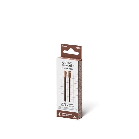 COPIC Multiliner+ Ink Cartridge 2 Pack Brown